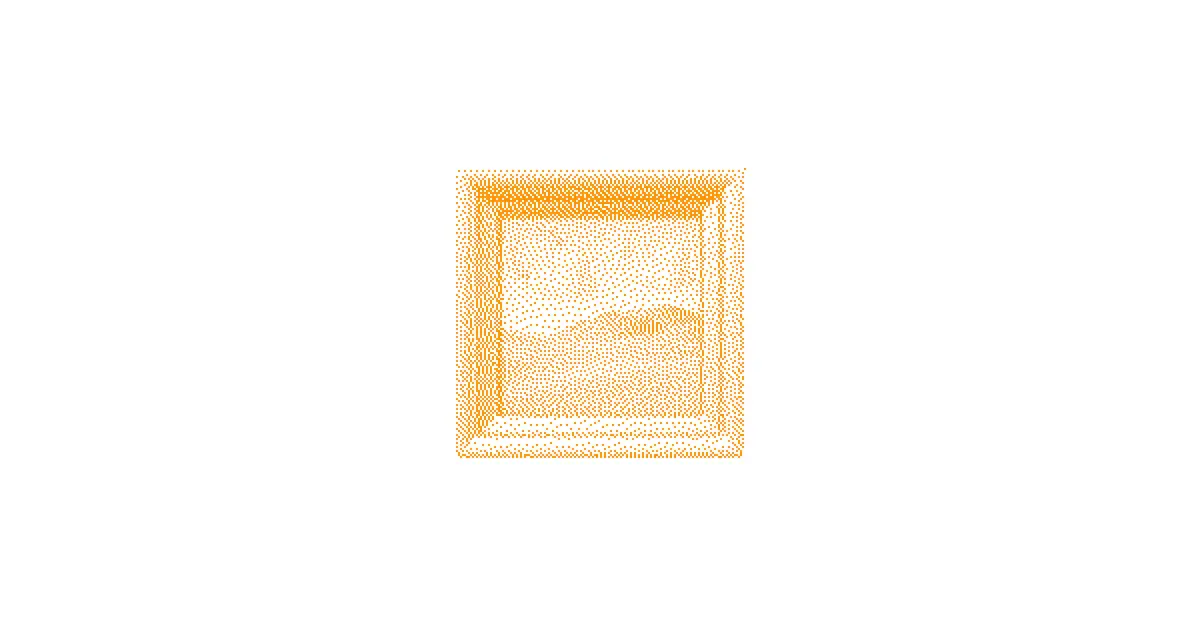 Orange dithered framed picture emoji for App Store screenshot optimization