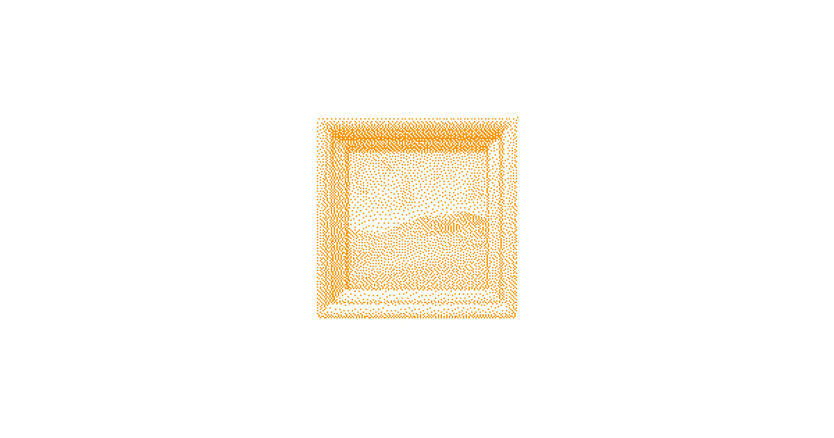 Orange dithered framed picture emoji for App Store screenshot optimization