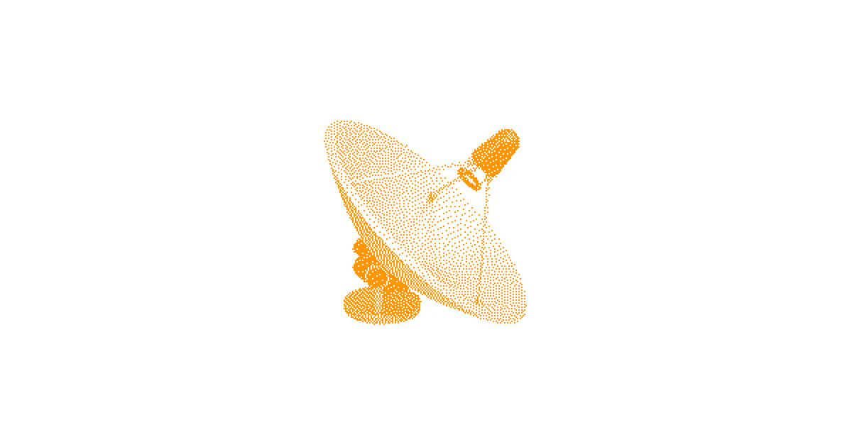 Orange dithered satellite antenna emoji for Apple Search Ads impression share